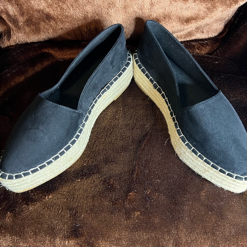 Asos Joyous Pointed Toe Platform Espadrilles Black - image 2